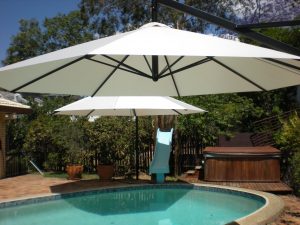 White Giant Pool Umbrella | Pool Umbrellas Brisbane